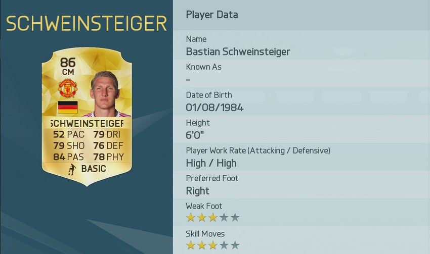 FIFA 16 Bastian Schweinsteiger