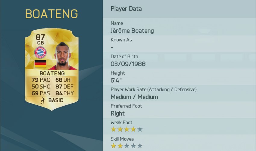 Jerome Boateng FIFA 16