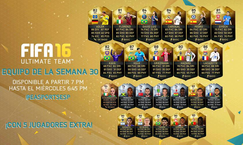 FIFA 16 Ultimate Team – Team of the Week 30
