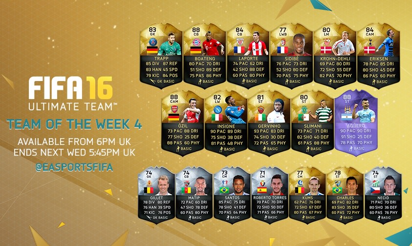 FIFA 16 Ultimate Team – Team of the Week 4
