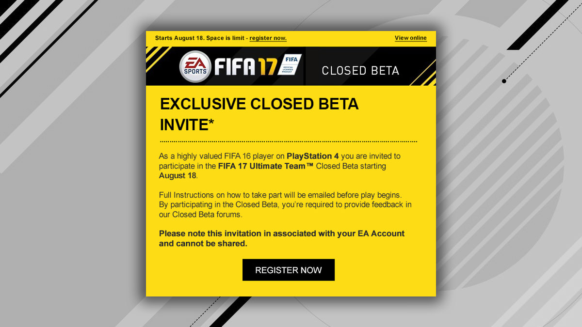 FIFA 17 Closed Beta is Available to Download