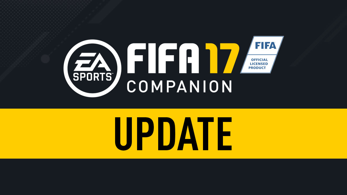 FIFA 17 Companion App Update