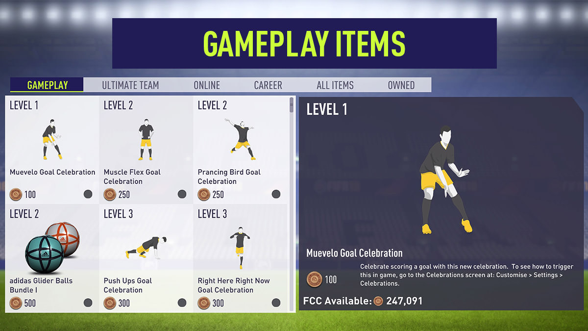 EASFC Catalogue - Gameplay Items