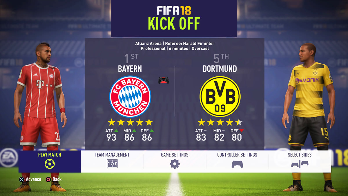 FIFA 18 Kick Off Mode