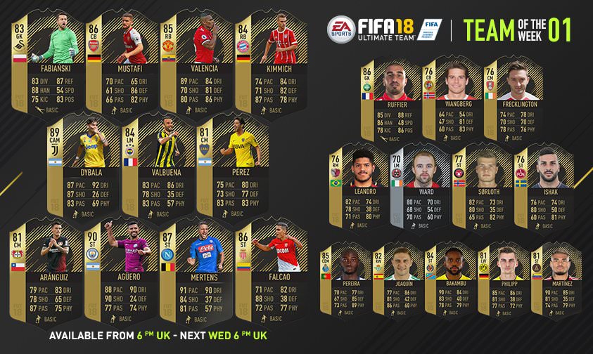 FIFA 18 Ultimate Team - Team of the Week 1