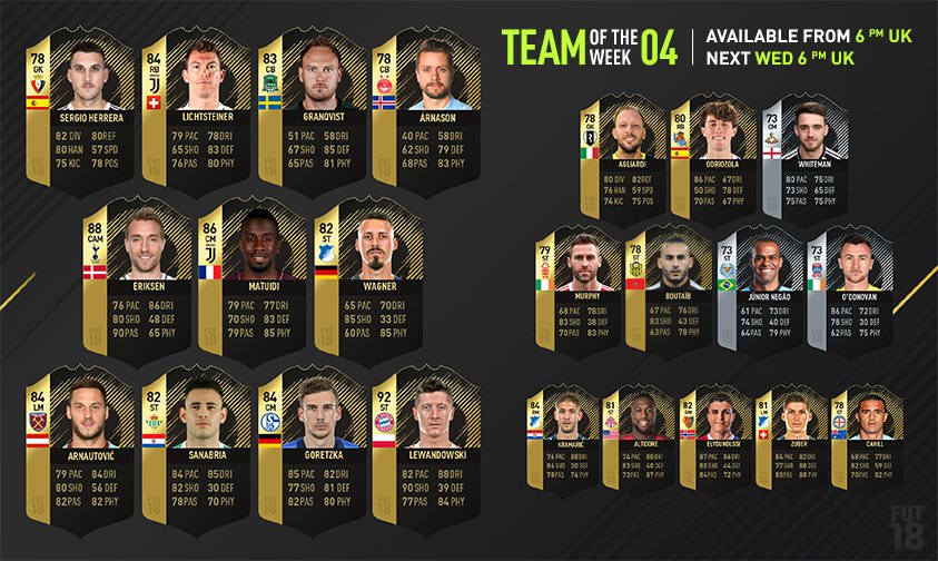 FIFA 18 Ultimate Team - Team of the Week 4