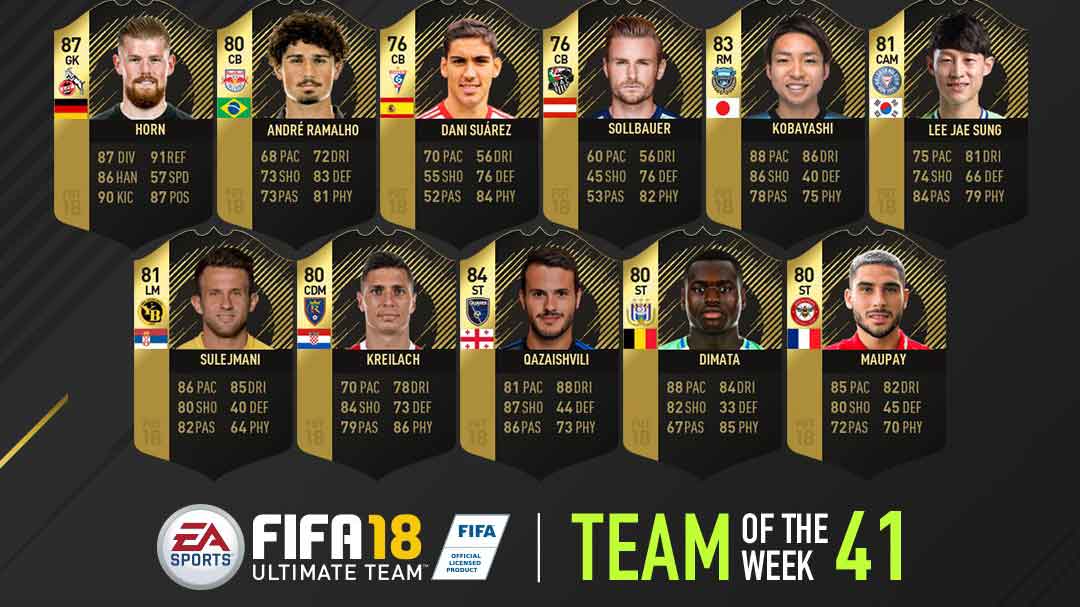 FIFA 18 Ultimate Team - Team of the Week 41
