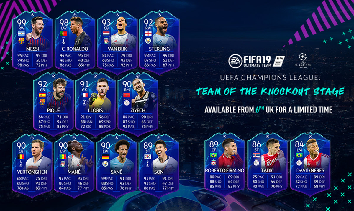 FIFA 19 Team of the Knockout Stage (TOTKS)
