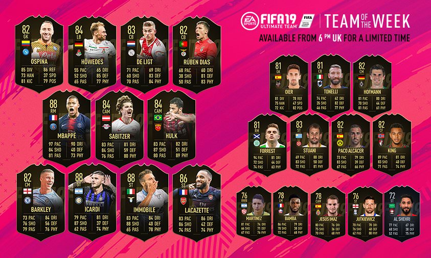 FIFA 19 Ultimate Team - Team of the Week 4