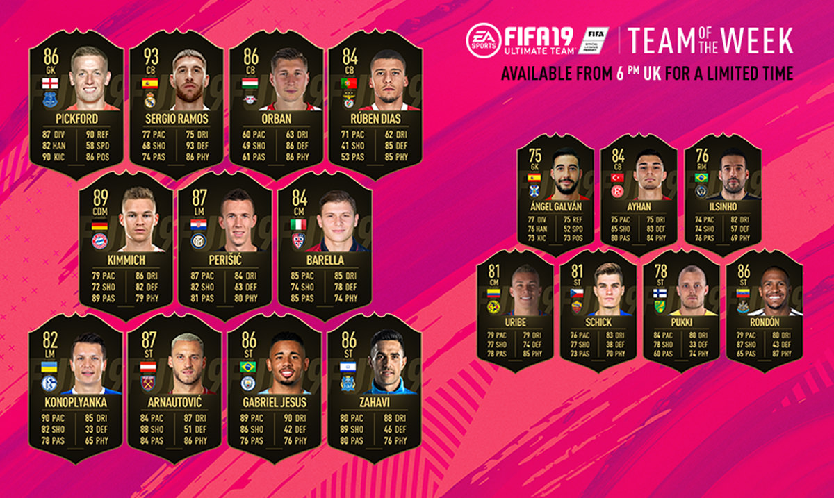 FIFA 19 Ultimate Team - Team of the Week 39