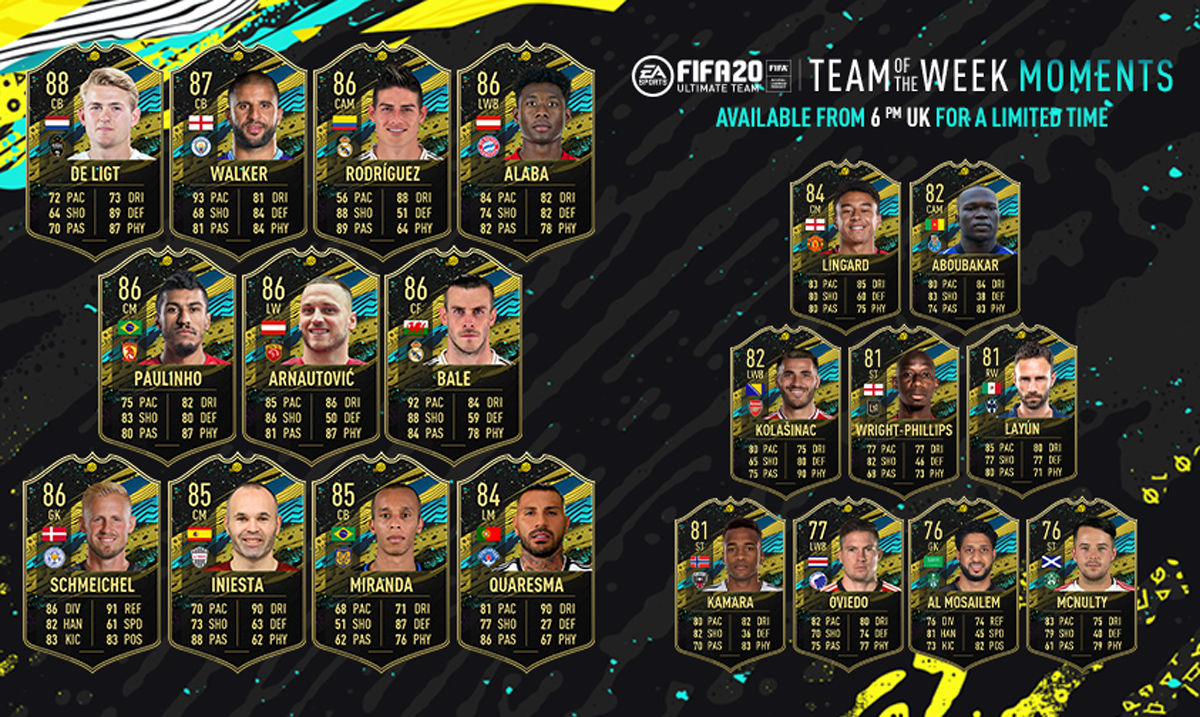 FIFA 20 Team of the Week Moments 1 (TOTW Moments 1)