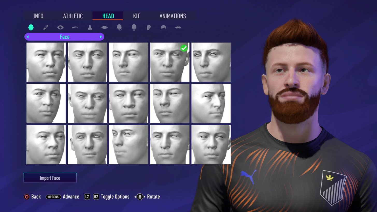 FIFA 21 Pro Clubs (Face Editor)