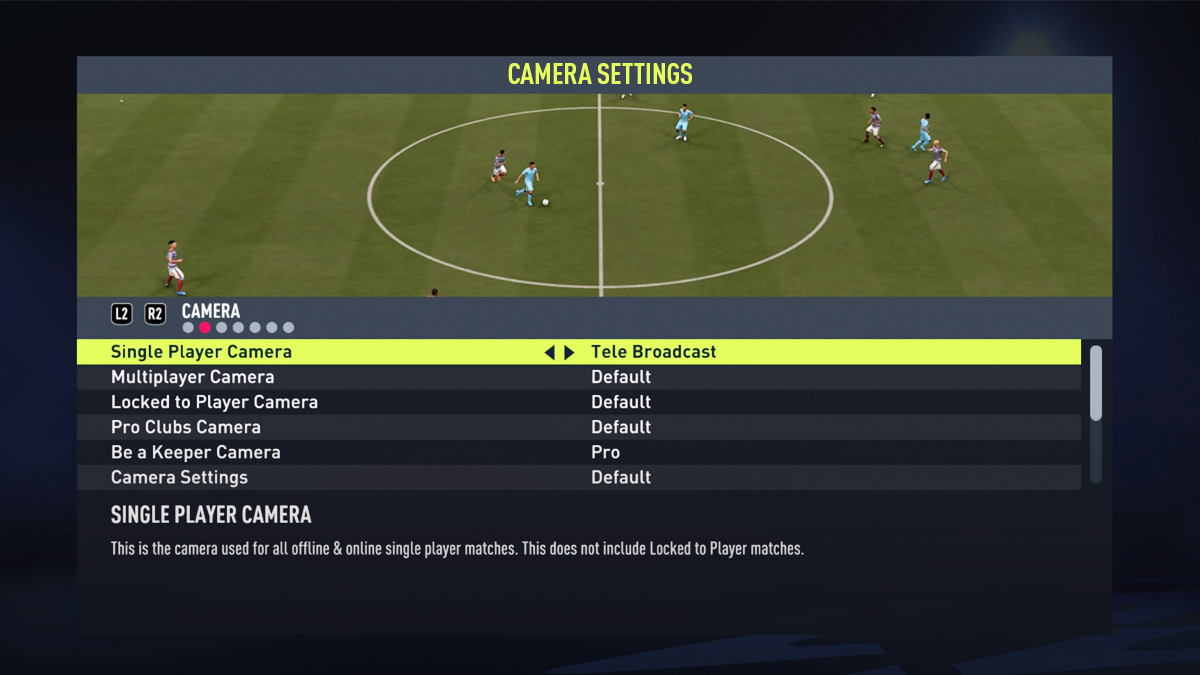 FIFA 22 Camera Settings