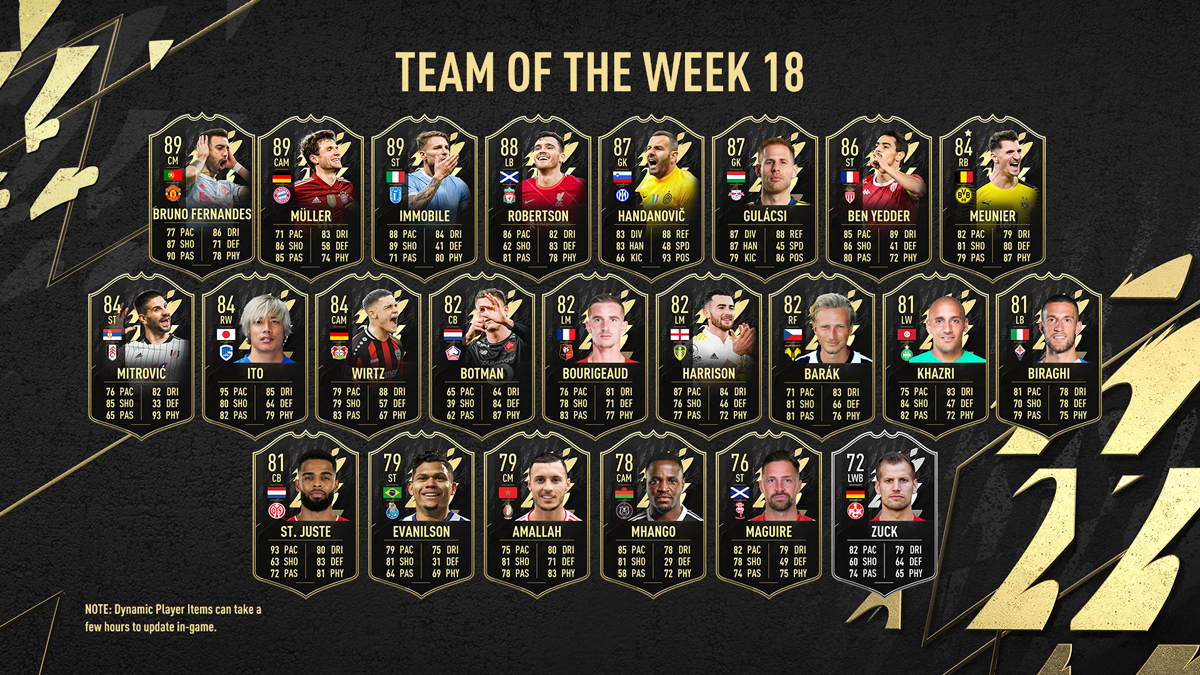 FIFA 22 Team of the Week 18 (TOTW 18)