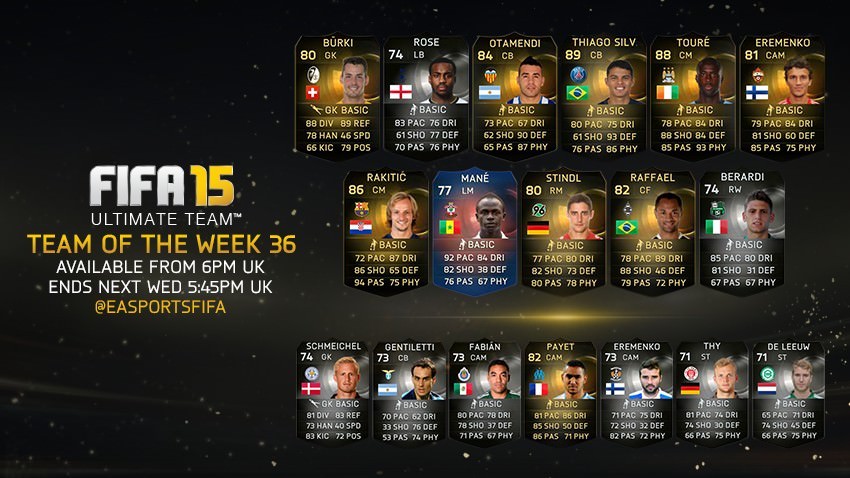 FIFA 15 Ultimate Team - Team of the Week #36