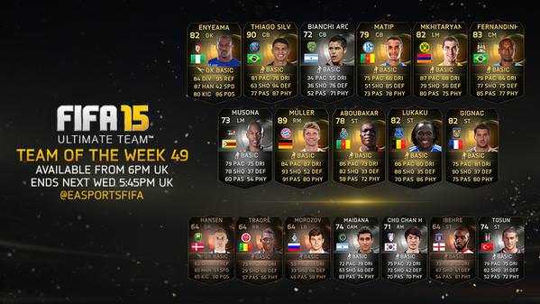 FIFA 15 Ultimate Team - Team of the Week #49