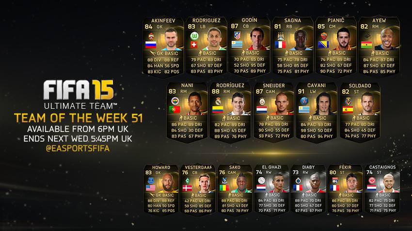 FIFA 15 Ultimate Team - Team of the Week #51