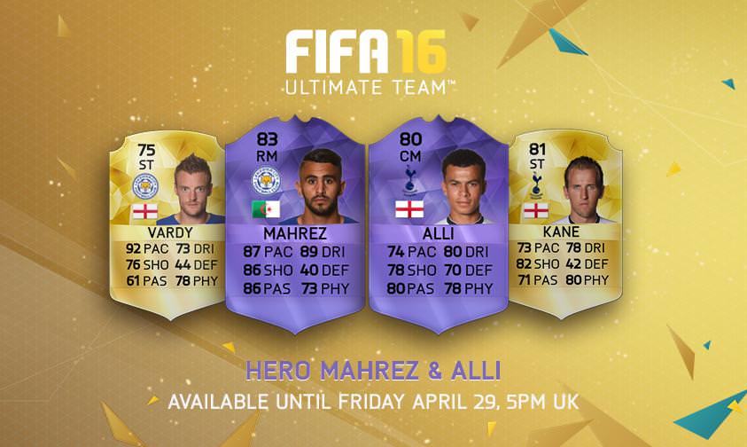FUT 16 Hero Cards for PFA Player of the Year