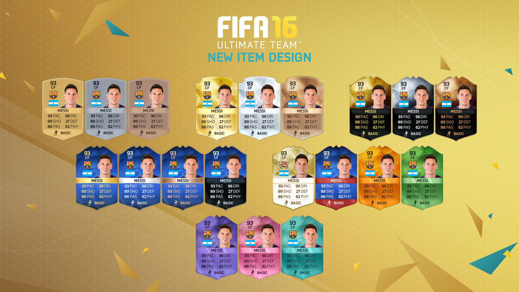 FIFA 16 Ultimate Team – New Item Design