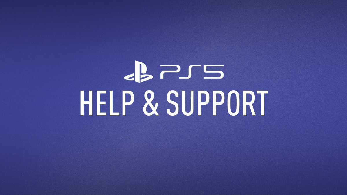PlayStation 5 – Help & Support