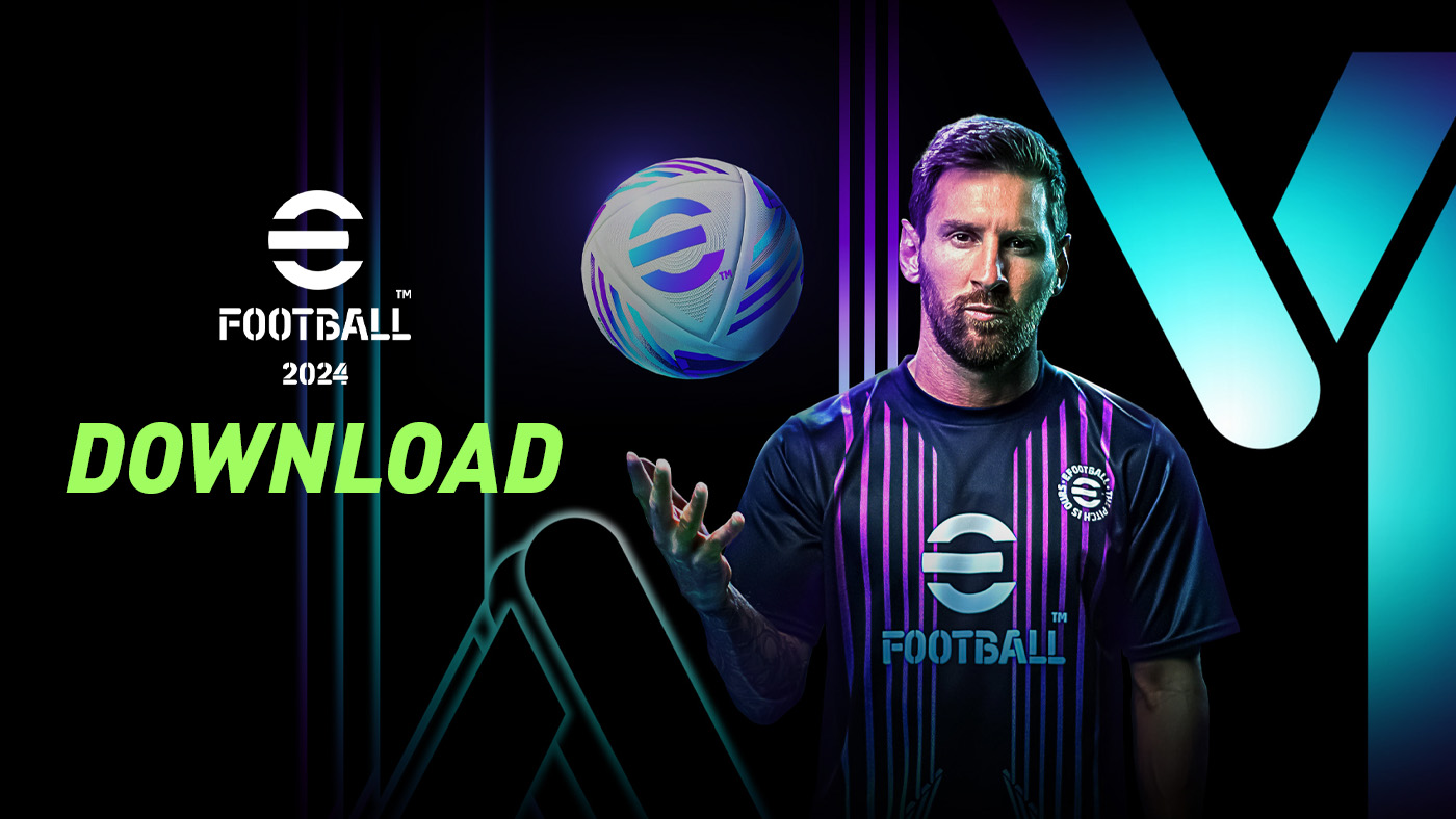 eFootball 2024 download links for Playstation 4, Playstation 5, Xbox One, Xbox Series X|S and PC platforms.