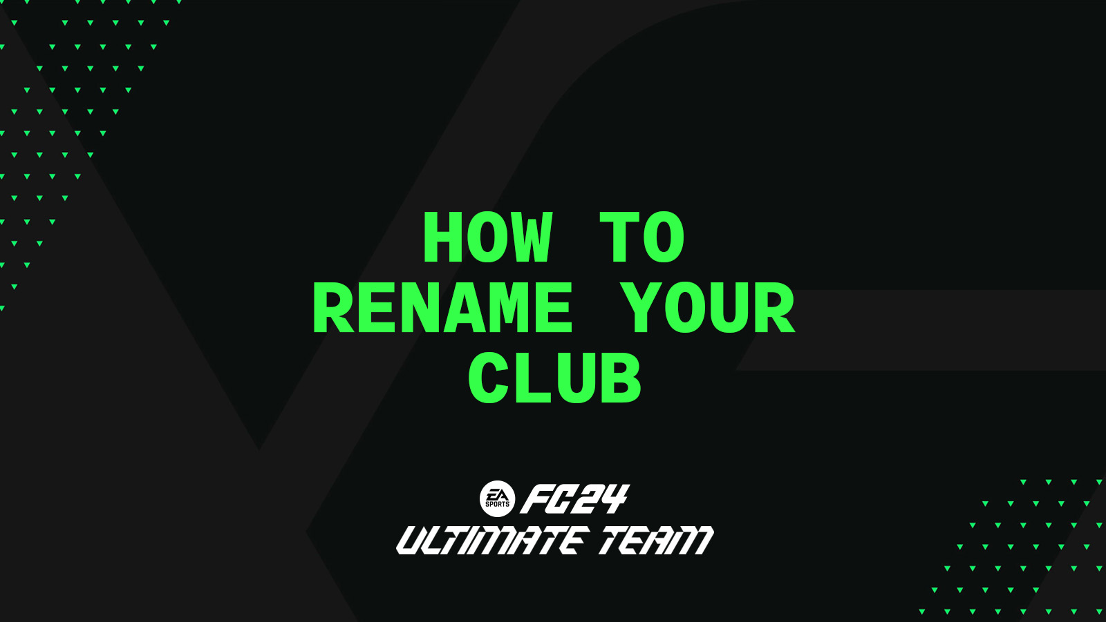 How to change your club name in EA FC 24