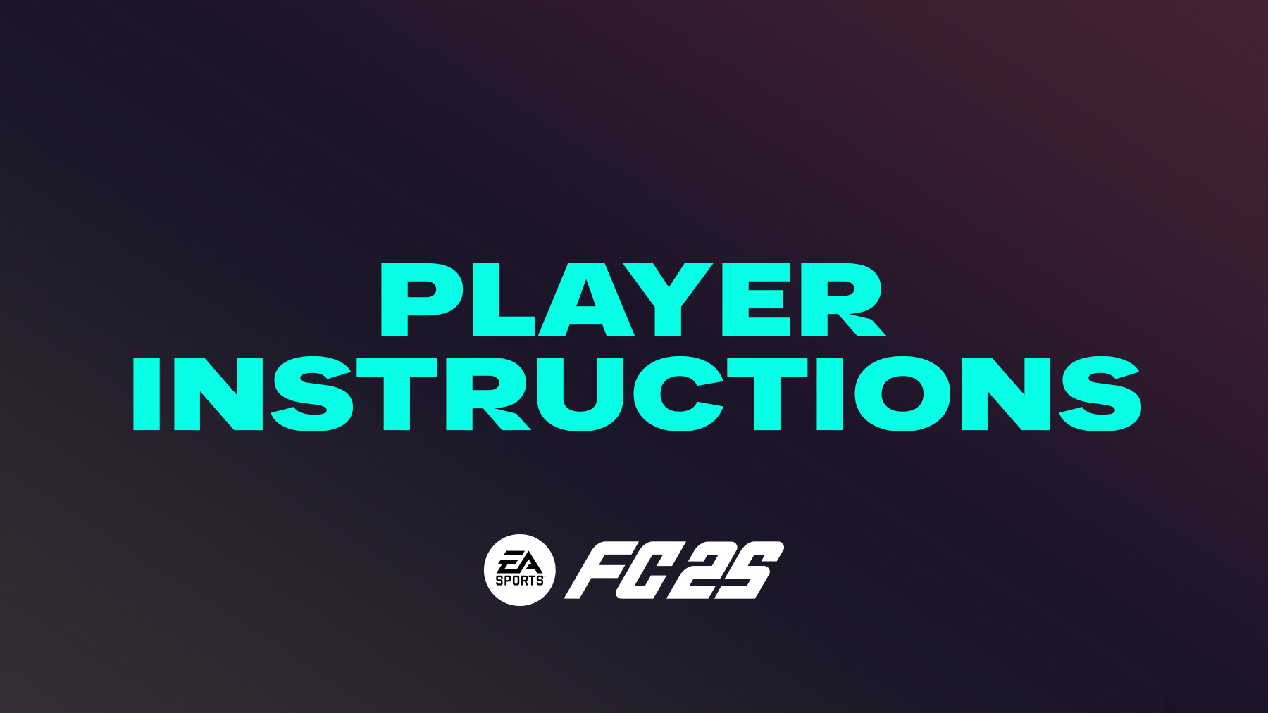 FC 25 Player Instructions