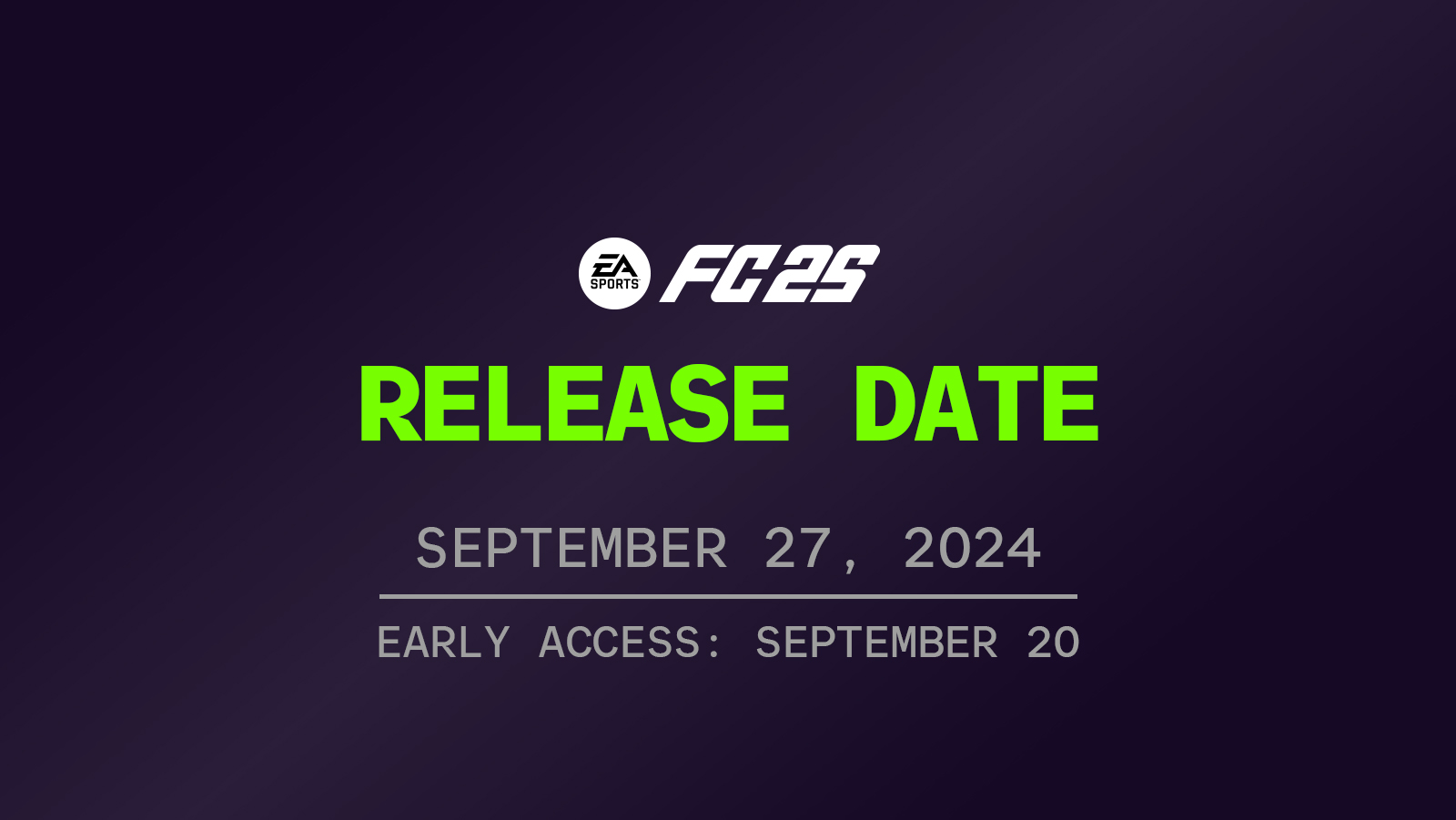 FC 25 Release Date