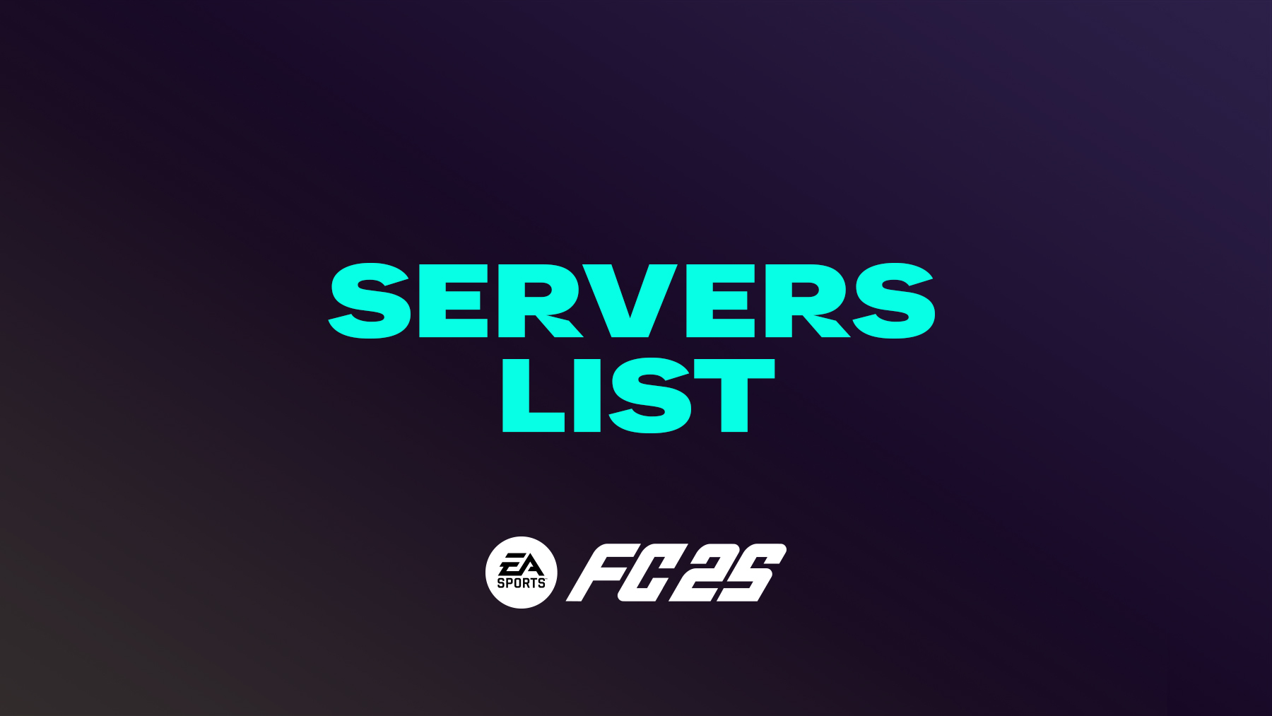 FC 25 Servers List (Game Data Center Locations) FIFPlay