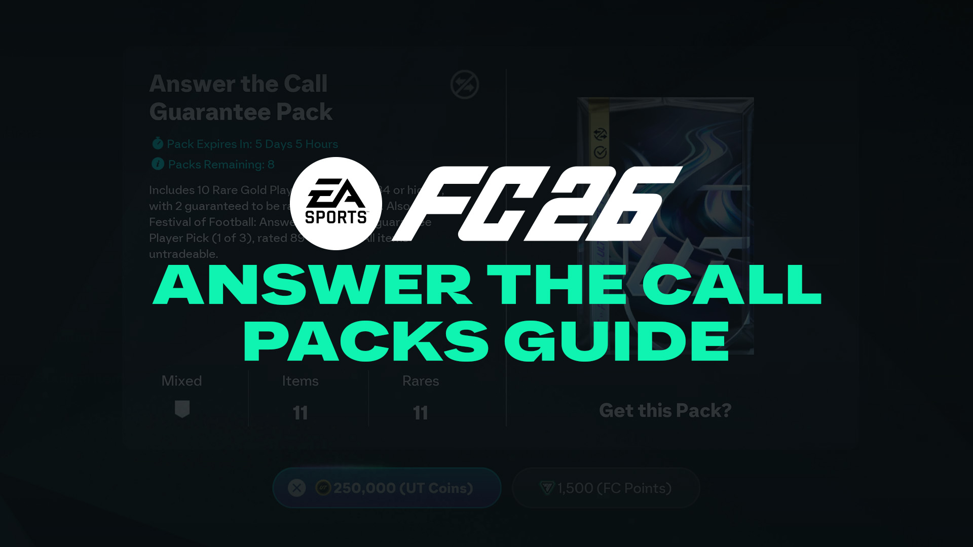 FoF Answer the Call Packs Guide in FC 26