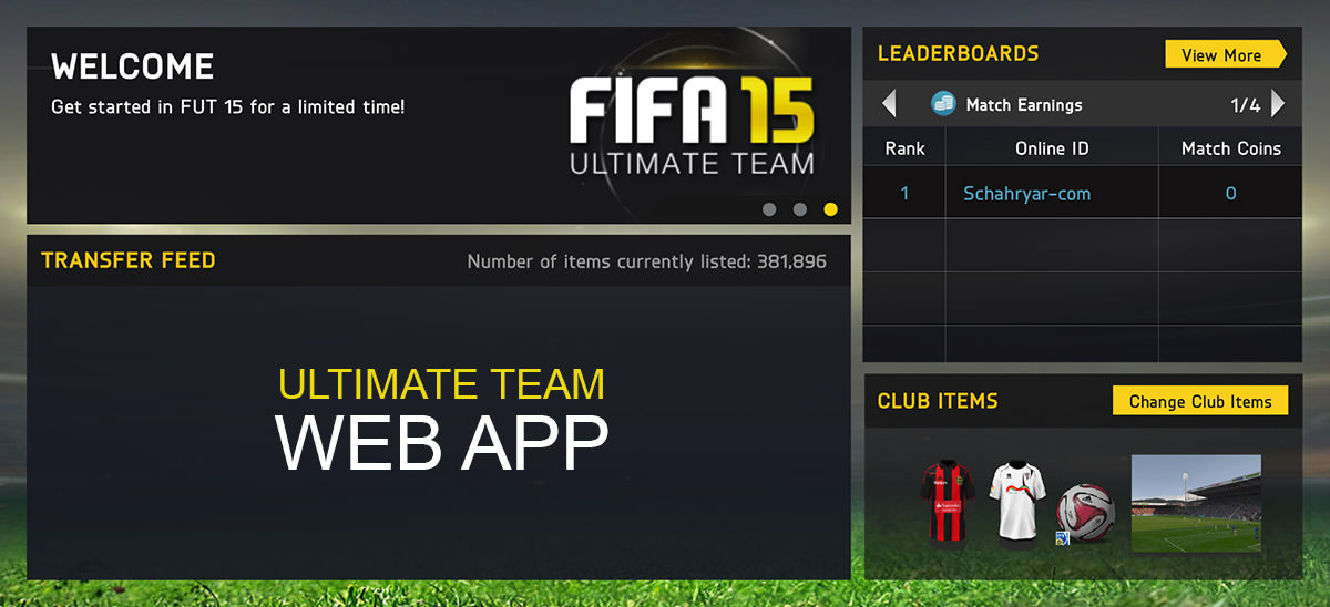 FIFA 15 Ultimate Team Web App