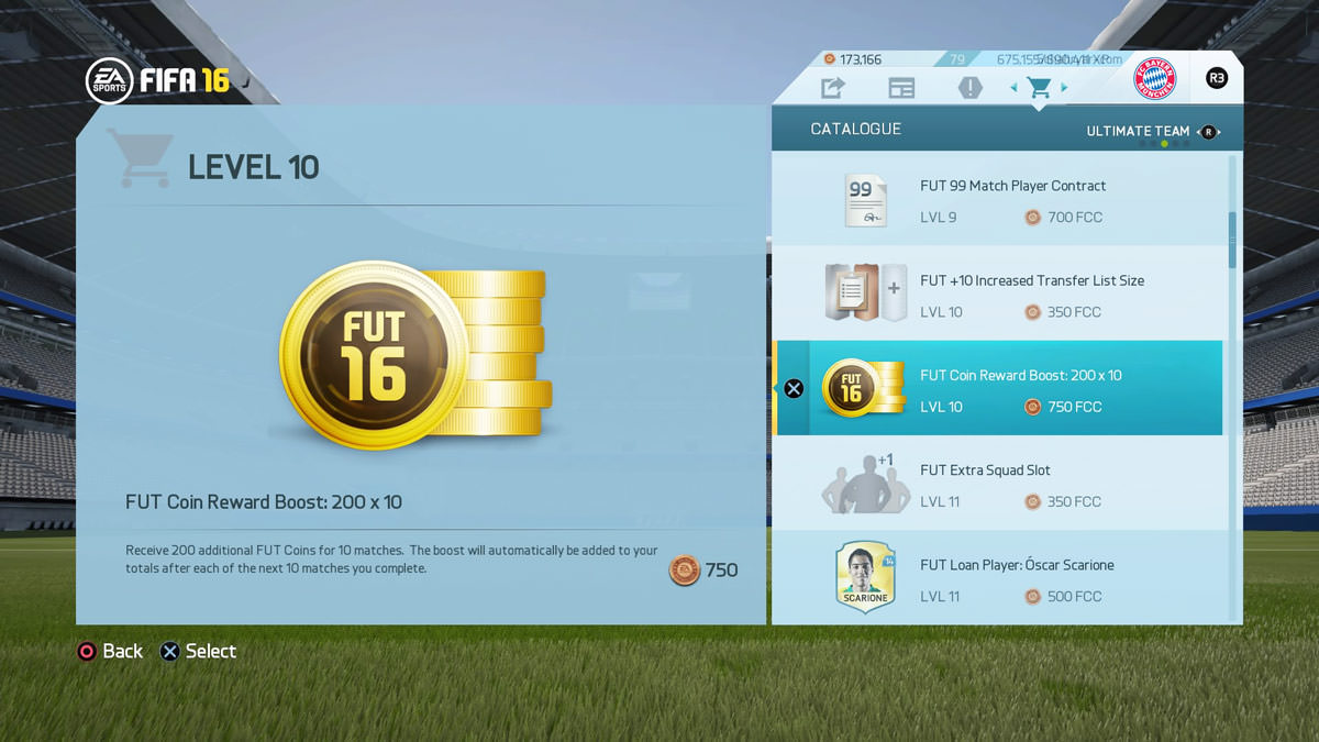 FUT 16 Coin Reward Boost