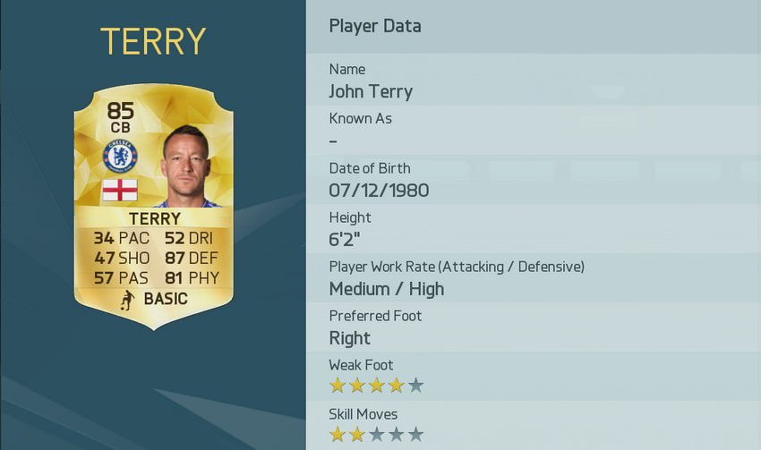 FIFA 16 John Terry