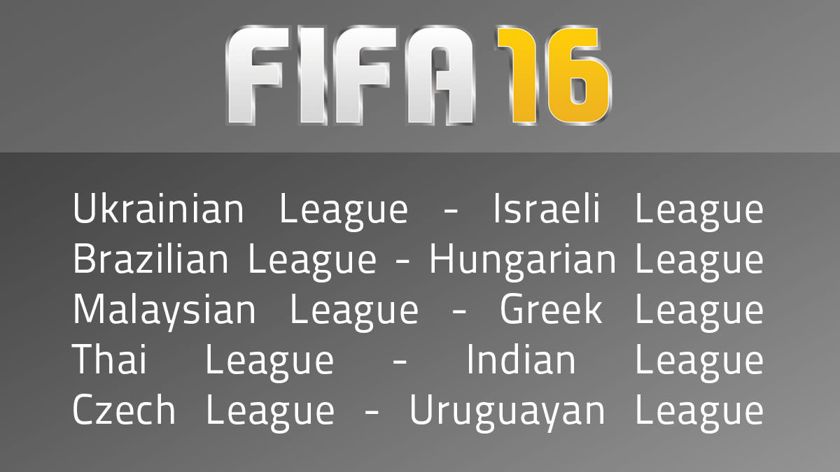 FIFA 16 Leagues