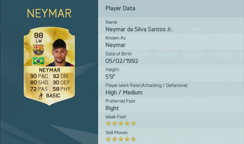 Neymar FIFA 16