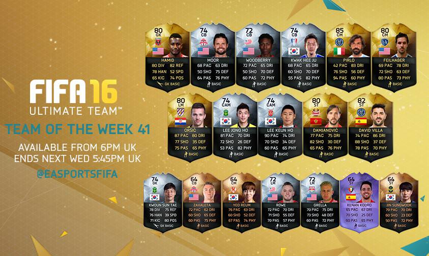 FIFA 16 Ultimate Team – Team of the Week 41