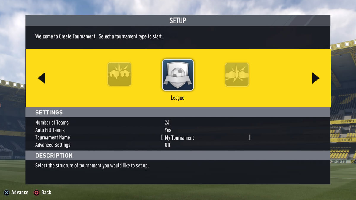 FIFA 17 Tournament Mode