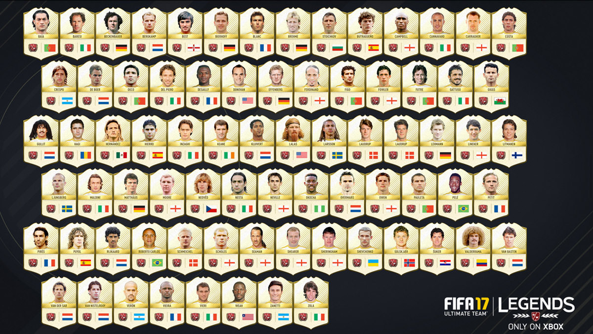 FIFA 17 ultimate team: 11 legends