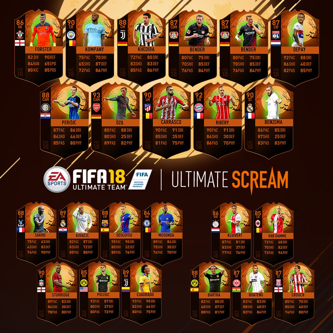 FIFA 18 Ultimate Scream Players