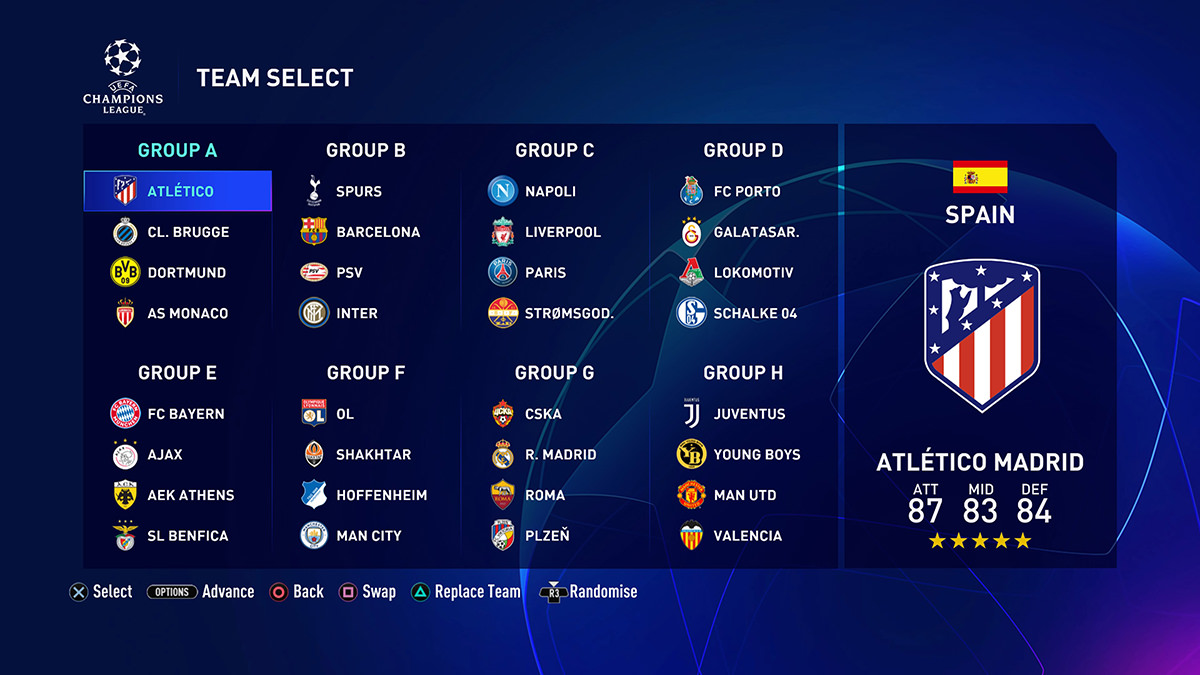 FIFA 19 UEFA Champions League Group Stage