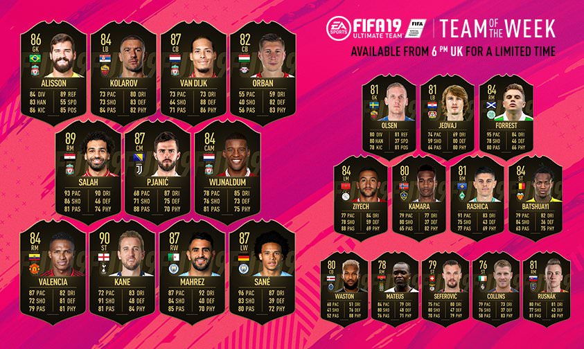 FIFA 19 Ultimate Team - Team of the Week 10