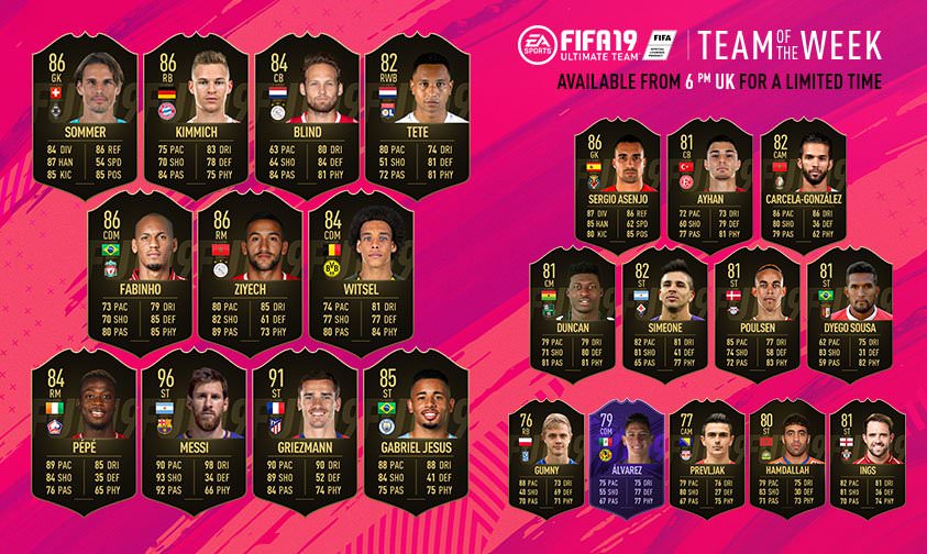 FIFA 19 Ultimate Team - Team of the Week 14