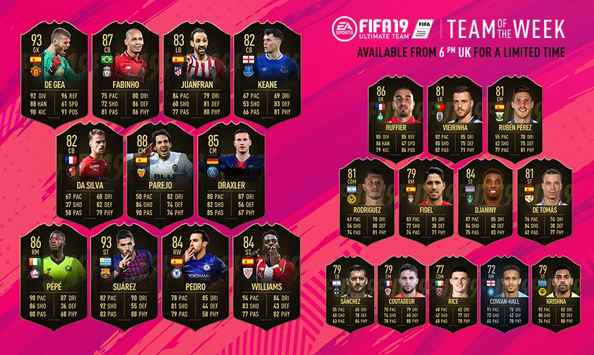 FIFA 19 Ultimate Team - Team of the Week 18