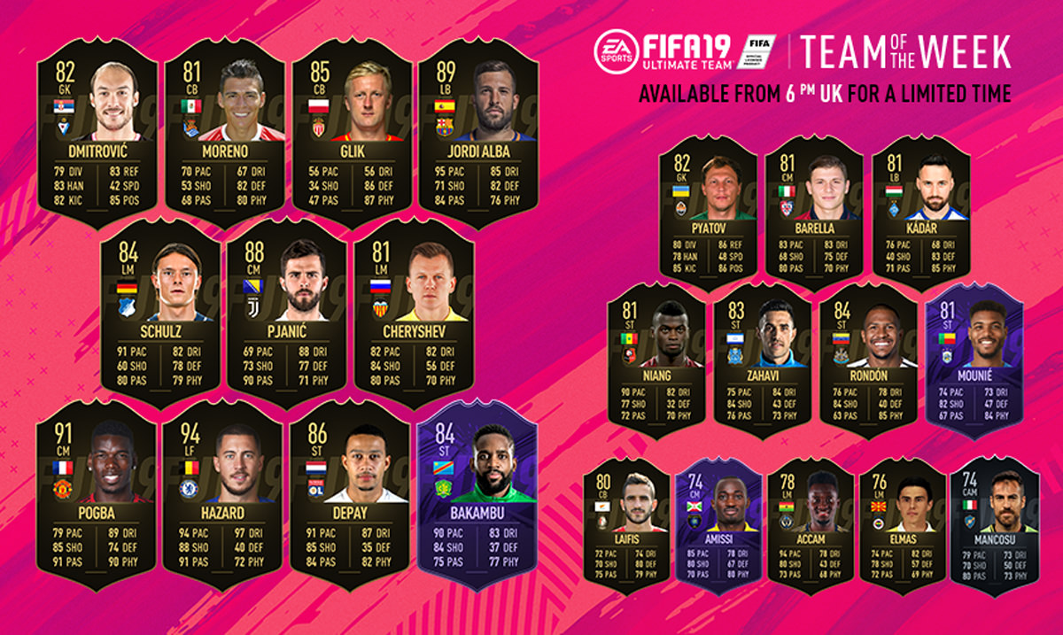 FIFA 19 Ultimate Team - Team of the Week 28