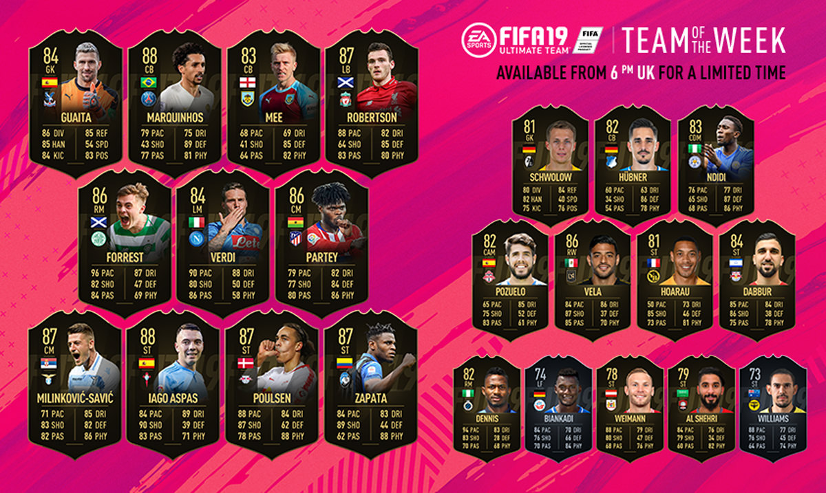 FIFA 19 Ultimate Team - Team of the Week 29