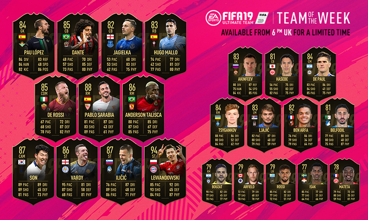 FIFA 19 Ultimate Team - Team of the Week 30