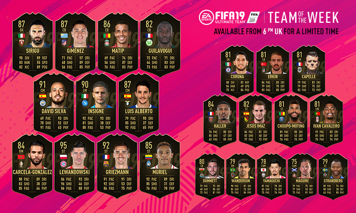 FIFA 19 Ultimate Team - Team of the Week 44