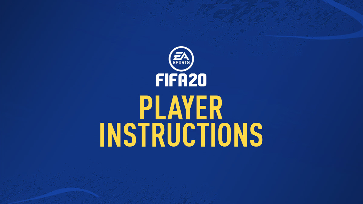 Player Instructions - FIFA 20