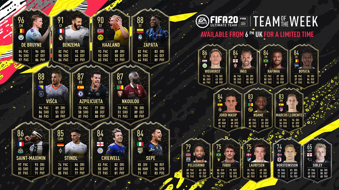 FIFA 20 Ultimate Team - Team of the Week 38