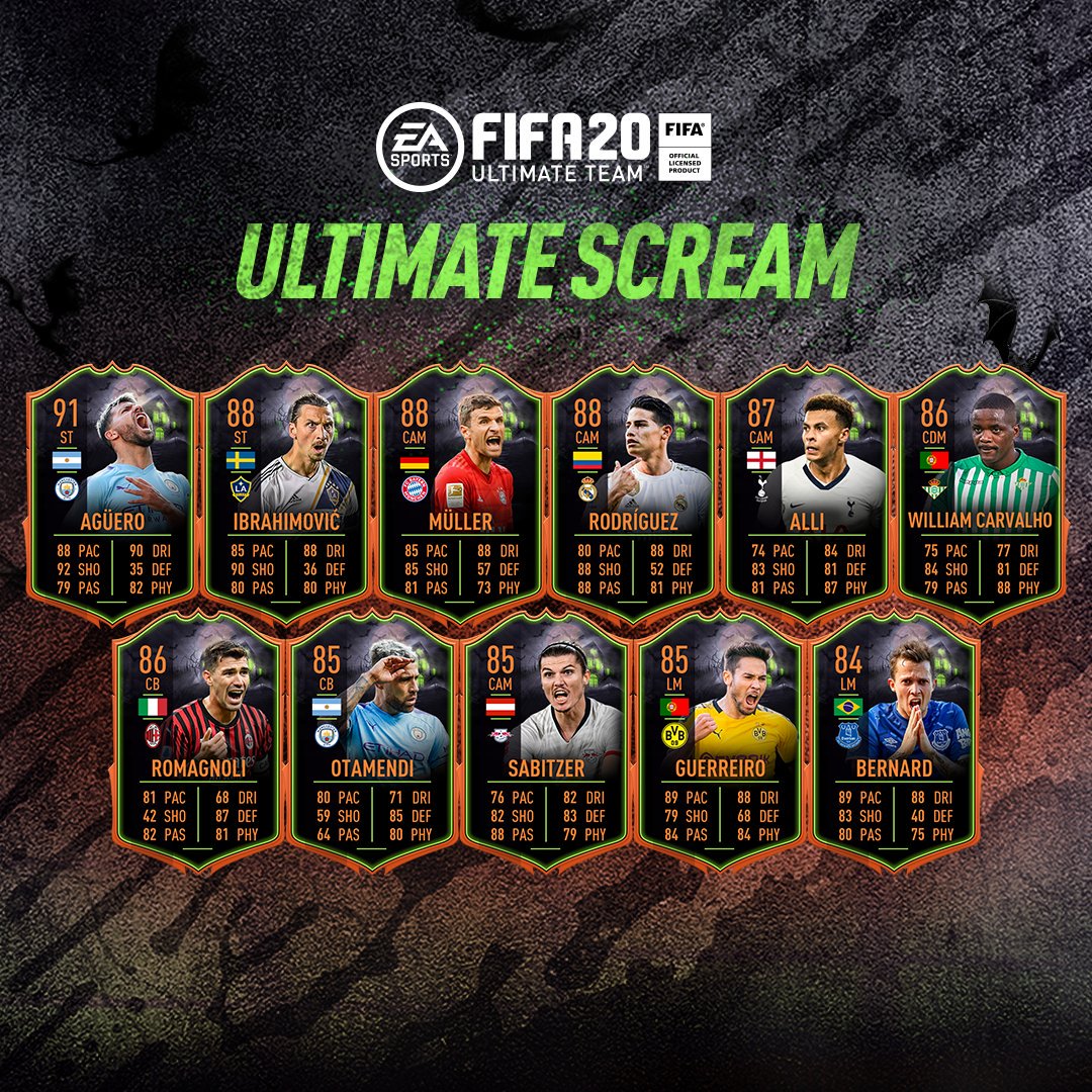 FIFA 20 Ultimate Scream Players